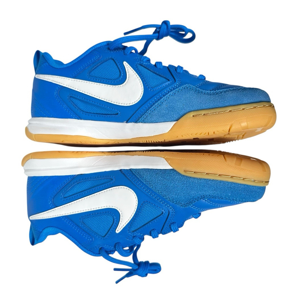 Nike GATO GS Photo Blue Gum Kids Youth 4Y Indoor Soccer Shoes HV9596-400 Blue - Picture 9 of 12